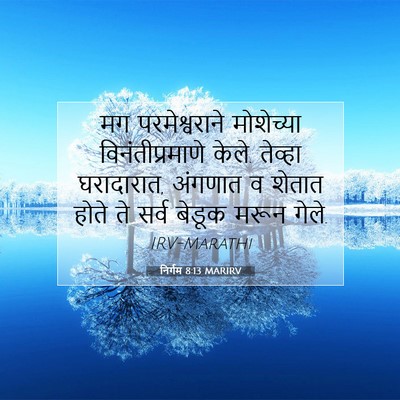 Picture 07 - निर्गम 8:13 MARIRV - मग परमेश्वराने - Bible Verse Picture
