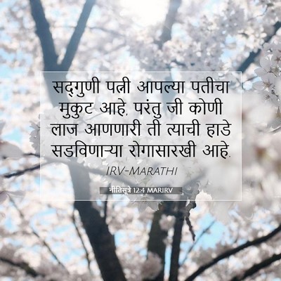 Picture 07 - नीतिसूत्रे 12:4 MARIRV - सद्गुणी पत्नी - Bible Verse Picture