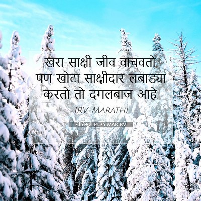 Picture 07 - नीतिसूत्रे 14:25 MARIRV - खरा साक्षी जीव - Bible Verse Picture