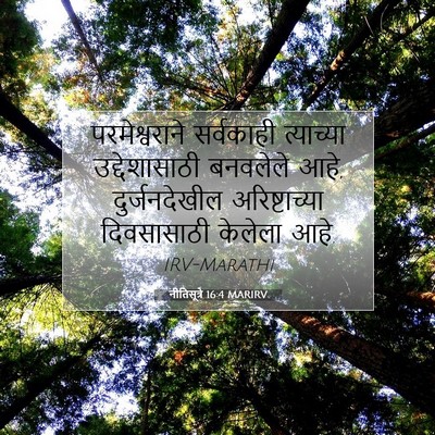 Picture 07 - नीतिसूत्रे 16:4 MARIRV - परमेश्वराने - Bible Verse Picture