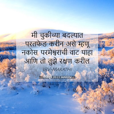Picture 07 - नीतिसूत्रे 20:22 MARIRV - मी चुकीच्या - Bible Verse Picture