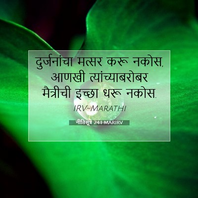 Picture 07 - नीतिसूत्रे 24:1 MARIRV - दुर्जनांचा मत्सर - Bible Verse Picture