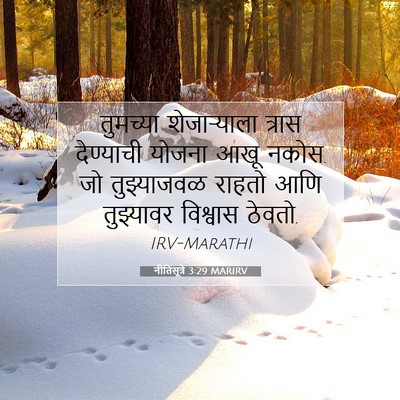 Picture 07 - नीतिसूत्रे 3:29 MARIRV - तुमच्या - Bible Verse Picture
