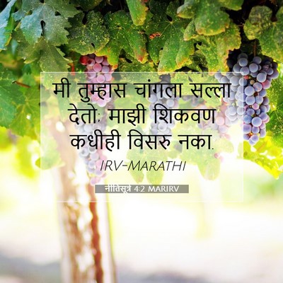 Picture 07 - नीतिसूत्रे 4:2 MARIRV - मी तुम्हास चांगला - Bible Verse Picture