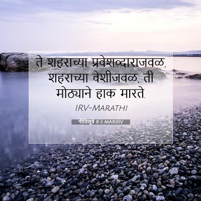 Picture 07 - नीतिसूत्रे 8:3 MARIRV - ते शहराच्या - Bible Verse Picture
