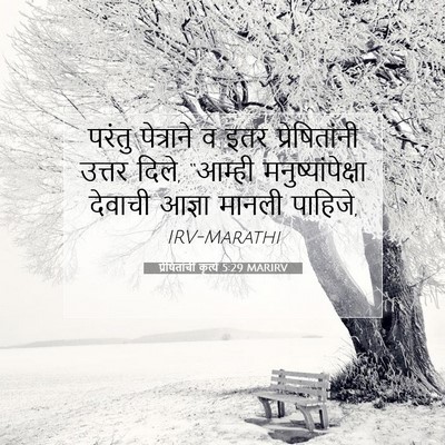 Picture 07 - प्रेषितांचीं कृत्यें 5:29 MARIRV - परंतु पेत्राने व - Bible Verse Picture