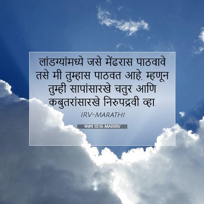 Picture 07 - मत्तय 10:16 MARIRV - लांडग्यांमध्ये - Bible Verse Picture
