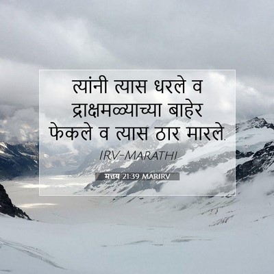 Picture 07 - मत्तय 21:39 MARIRV - त्यांनी त्यास - Bible Verse Picture