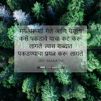 Picture 07 - मत्तय 22:15 MARIRV - मग परूशी गेले आणि - Bible Verse Picture