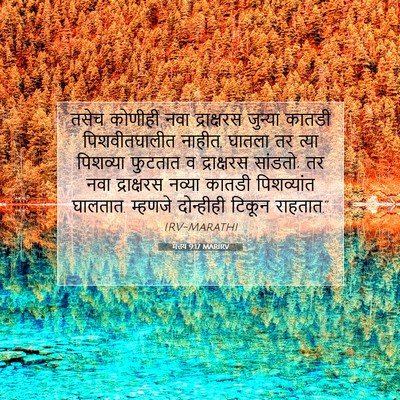 Picture 07 - मत्तय 9:17 MARIRV - तसेच कोणीही नवा - Bible Verse Picture