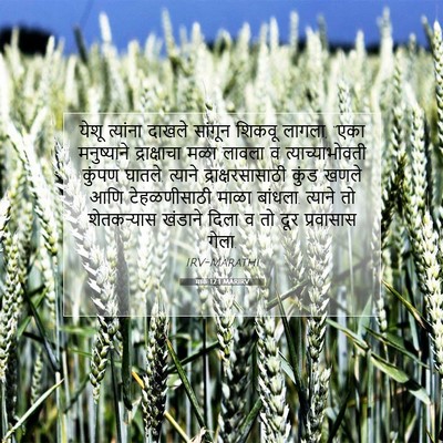 Picture 07 - मार्क 12:1 MARIRV - येशू त्यांना - Bible Verse Picture