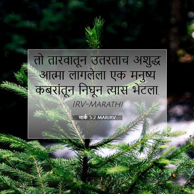 Picture 07 - मार्क 5:2 MARIRV - तो तारवातून - Bible Verse Picture