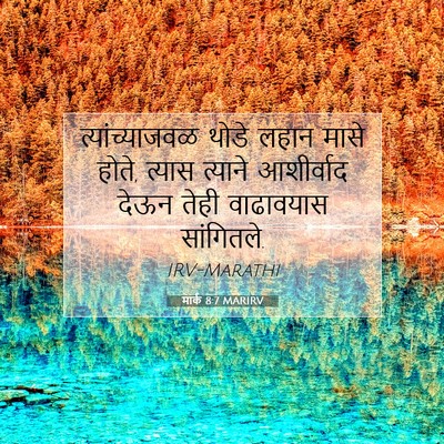 Picture 07 - मार्क 8:7 MARIRV - त्यांच्याजवळ थोडे - Bible Verse Picture