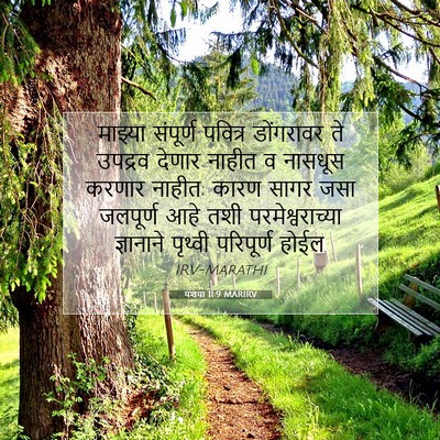 Picture 07 - यशया 11:9 MARIRV - माझ्या संपूर्ण - Bible Verse Picture