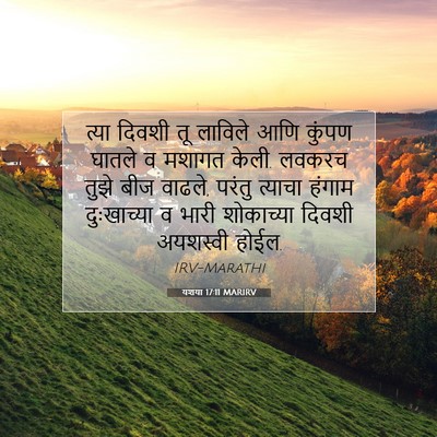 Picture 07 - यशया 17:11 MARIRV - त्या दिवशी तू - Bible Verse Picture