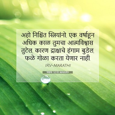 Picture 07 - यशया 32:10 MARIRV - अहो निश्चिंत - Bible Verse Picture