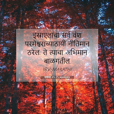 Picture 07 - यशया 45:25 MARIRV - इस्राएलाचा सर्व - Bible Verse Picture