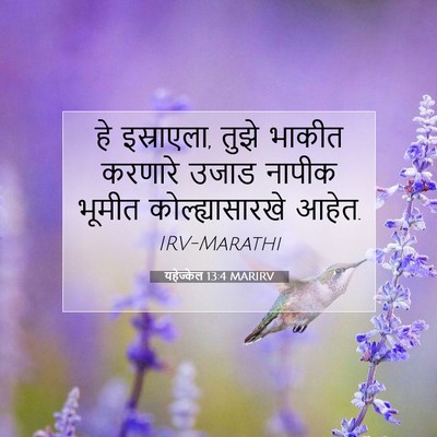 Picture 07 - यहेज्केल 13:4 MARIRV - हे इस्राएला, तुझे - Bible Verse Picture