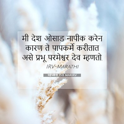 Picture 07 - यहेज्केल 15:8 MARIRV - मी देश ओसाड नापीक - Bible Verse Picture