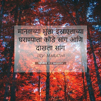 Picture 07 - यहेज्केल 17:2 MARIRV - मानवाच्या मुला, - Bible Verse Picture