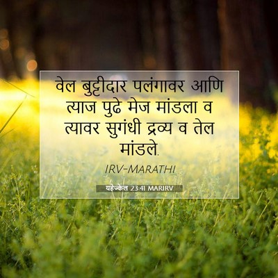 Picture 07 - यहेज्केल 23:41 MARIRV - वेल बुट्टीदार - Bible Verse Picture