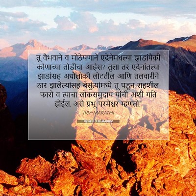 Picture 07 - यहेज्केल 31:18 MARIRV - तू वैभवाने व - Bible Verse Picture