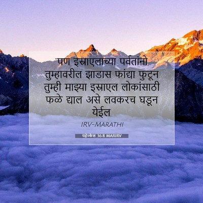 Picture 07 - यहेज्केल 36:8 MARIRV - “पण इस्राएलाच्या - Bible Verse Picture