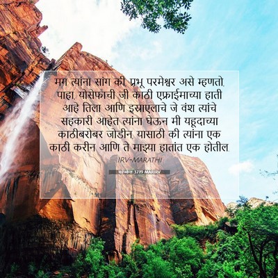 Picture 07 - यहेज्केल 37:19 MARIRV - मग त्यांना सांग की, - Bible Verse Picture