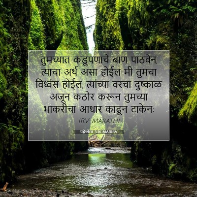 Picture 07 - यहेज्केल 5:16 MARIRV - तुमच्यात कडूपणाचे - Bible Verse Picture