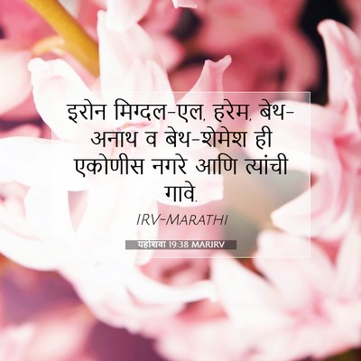 Picture 07 - यहोशवा 19:38 MARIRV - इरोन मिग्दल-एल, - Bible Verse Picture