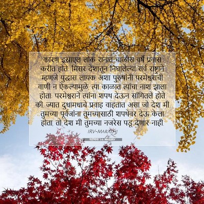 Picture 07 - यहोशवा 5:6 MARIRV - कारण इस्राएल लोक - Bible Verse Picture
