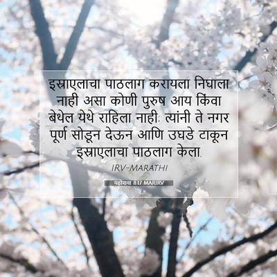 Picture 07 - यहोशवा 8:17 MARIRV - इस्राएलाचा पाठलाग - Bible Verse Picture
