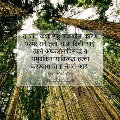 Picture 07 - यिर्मया 47:7 MARIRV - तू शांत कशी राहू - Bible Verse Picture