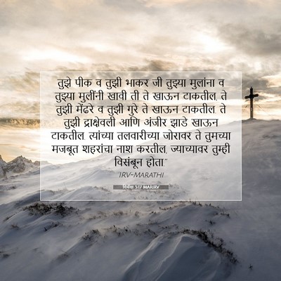 Picture 07 - यिर्मया 5:17 MARIRV - तुझे पीक व तुझी - Bible Verse Picture