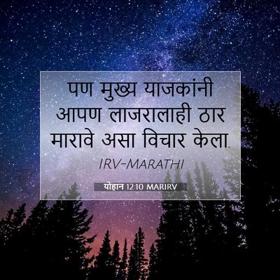 Picture 07 - योहान 12:10 MARIRV - पण मुख्य याजकांनी - Bible Verse Picture