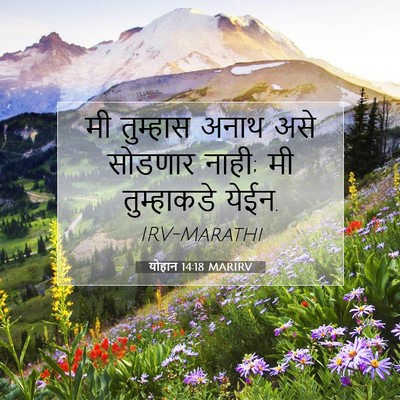 Picture 07 - योहान 14:18 MARIRV - मी तुम्हास अनाथ - Bible Verse Picture