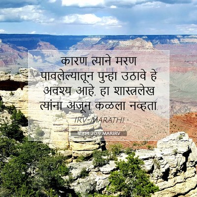 Picture 07 - योहान 20:9 MARIRV - कारण त्याने मरण - Bible Verse Picture