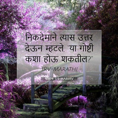 Picture 07 - योहान 3:9 MARIRV - निकदेमाने त्यास - Bible Verse Picture