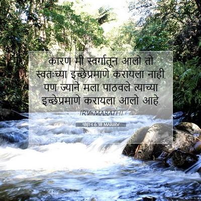 Picture 07 - योहान 6:38 MARIRV - कारण मी - Bible Verse Picture