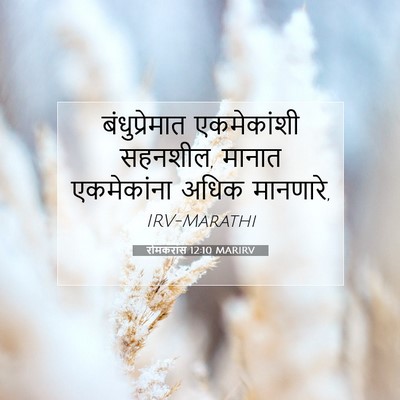 Picture 07 - रोमकरांस 12:10 MARIRV - बंधुप्रेमात - Bible Verse Picture