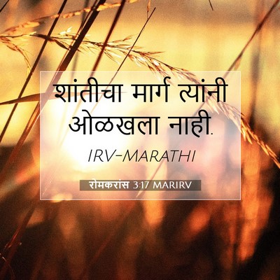 Picture 07 - रोमकरांस 3:17 MARIRV - शांतीचा मार्ग - Bible Verse Picture