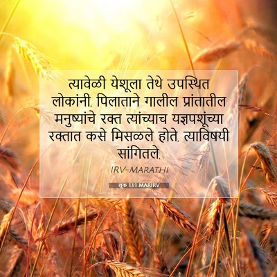 Picture 07 - लूक 13:1 MARIRV - त्यावेळी येशूला - Bible Verse Picture