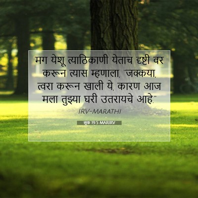 Picture 07 - लूक 19:5 MARIRV - मग येशू - Bible Verse Picture