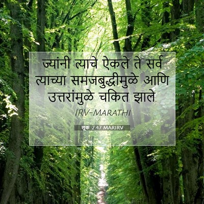 Picture 07 - लूक 2:47 MARIRV - ज्यांनी त्याचे - Bible Verse Picture