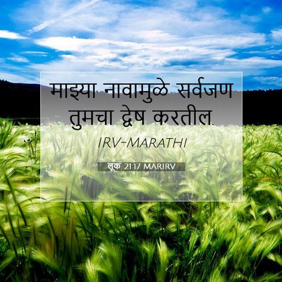 Picture 07 - लूक 21:17 MARIRV - माझ्या नावामुळे - Bible Verse Picture