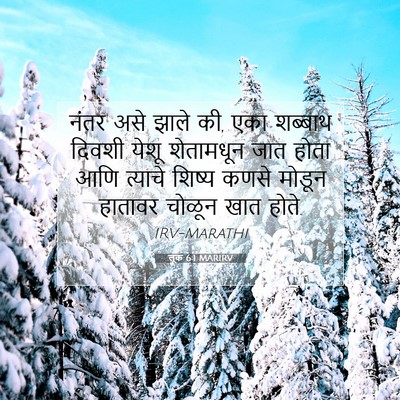 Picture 07 - लूक 6:1 MARIRV - नंतर असे झाले की, - Bible Verse Picture