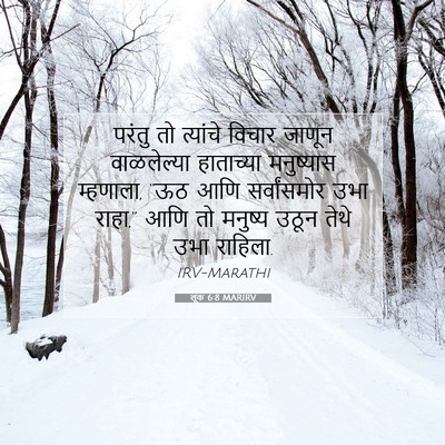 Picture 07 - लूक 6:8 MARIRV - परंतु तो त्यांचे - Bible Verse Picture