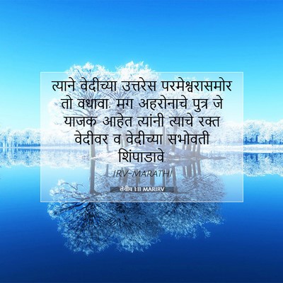 Picture 07 - लेवीय 1:11 MARIRV - त्याने वेदीच्या - Bible Verse Picture