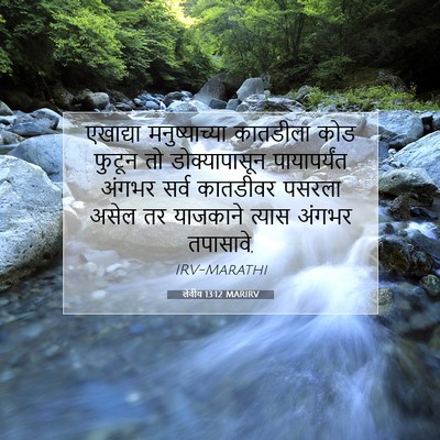 Picture 07 - लेवीय 13:12 MARIRV - एखाद्या - Bible Verse Picture