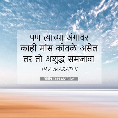 Picture 07 - लेवीय 13:14 MARIRV - पण त्याच्या - Bible Verse Picture